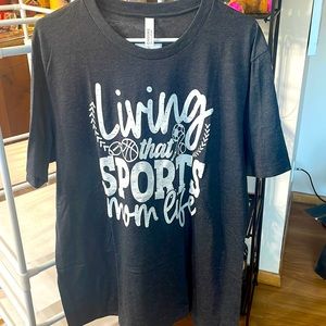 Bella Canvas t-shirt, Living That Sports Mom Life, size XL